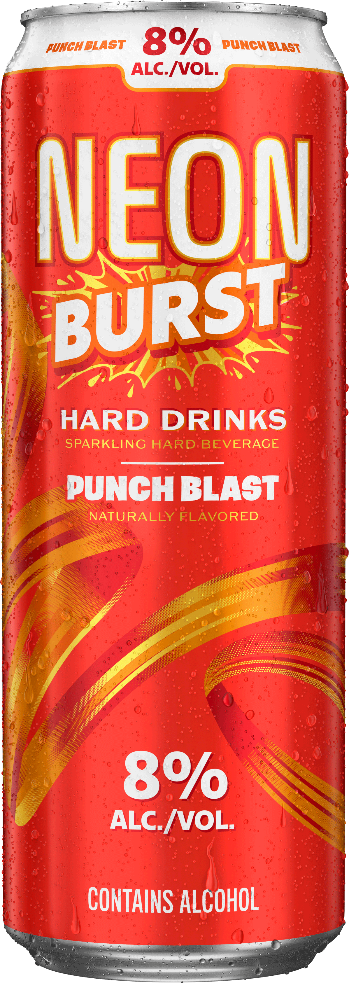 NEON BURST Punch Blast hard drink flavor. Sparkling hard beverage.